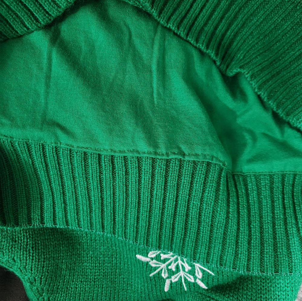 Green Knitted Owl Ugly Sweater Sz Med - Picture 8 of 9
